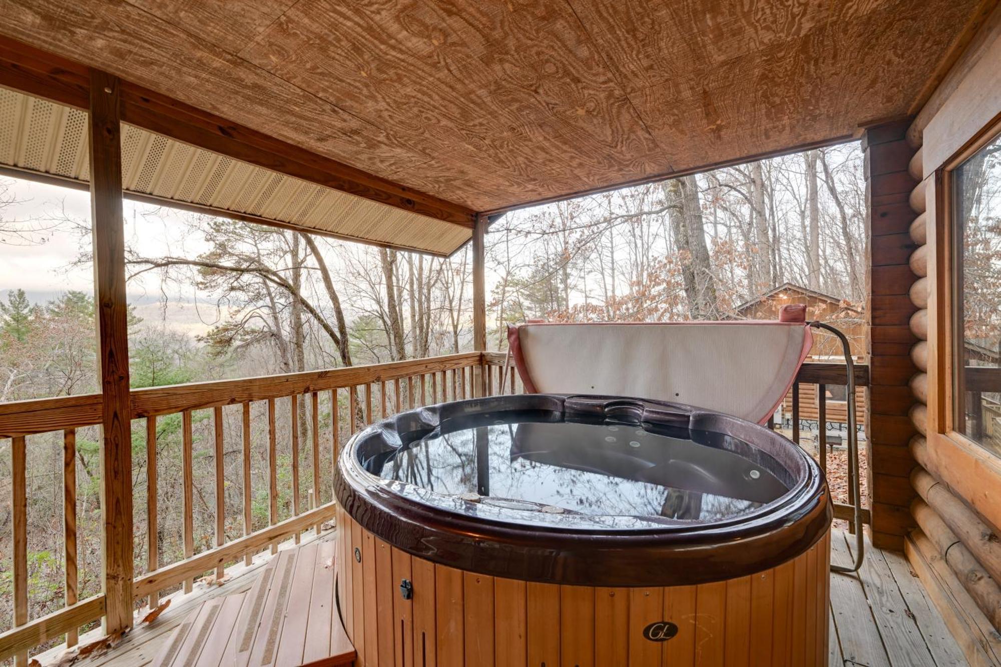 Cozy Deer Glen Cabin With Private Hot Tub And Porch! Bryson City Zewnętrze zdjęcie